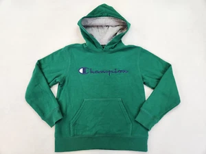 Champion Shirt Youth Medium Hooded Pullover Lightweight Hoodie Spell Out Boys - Picture 1 of 9