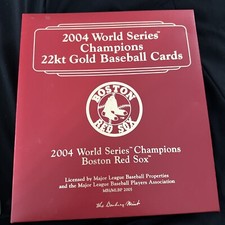 2004 World Series Champions 22KT Gold Baseball Cards Boston Red Sox Danbury Mint