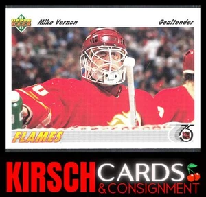 Mike Vernon 1991-92 Upper Deck #163 Calgary Flames - Imagen 1 de 2