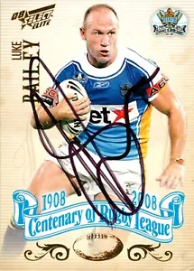 Signed 2008 Gold Coast Titans NRL Select Centenary Card - Luke Bailey - Bild 1 von 3