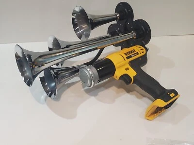 DeWALT 20V MAX  Impact QUAD Air Horn Train Horn Compressor ,Black Trumpets  14" - Image 1 of 4