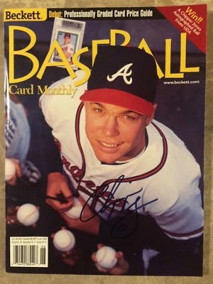 Atlanta Braves Chipper Jones Signed Beckett Baseball Magazine - Image 1 of 3