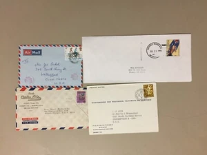 Four covers with CYCLING single stamp:GB,Costa Rica,Netherlands,US - Picture 1 of 1