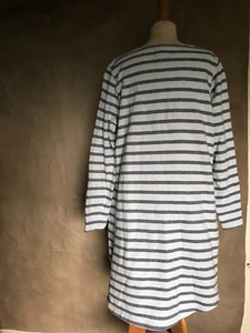 Peek Nordstrom Girls Sweatshirt Dress 3XL 14 Blue STRIPED STRETCH KNIT Casual - Picture 1 of 4