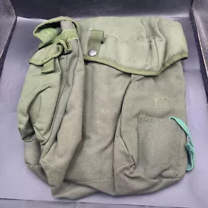Genuine British Army Surplus OD Green Gas Mask Bag Haversack - Picture 1 of 8
