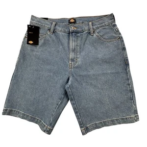 Dickies Skateboarding Loose Fit Stretch Blue Denim Jeans Shorts Men's Size 35 - Picture 1 of 11
