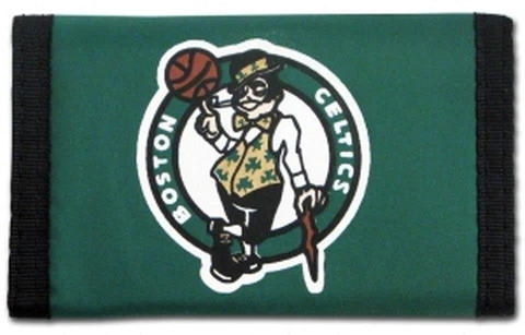 Boston Celtics Nylon Tri-Fold Wallet [NEW] MLB Vinyl Trifold Billfold ID Cover