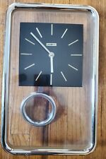 Scarce Vintage Howard Miller Quartz Wall Clock 622-906 Glass Gold Tone WORKING