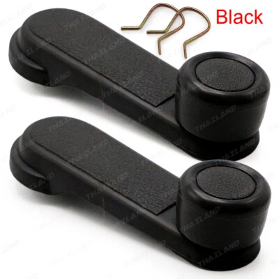 For Nissan Frontier Navara D21 D22 1986 05 Window Crank Handle Black Pair - Image 1 of 4