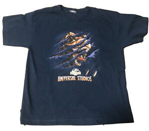 Vintage Jurassic Park Universal Studios T Rex  T-Shirt Kids Size Large Rare