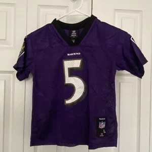 Baltimore Ravens NFL Joe Flacco #5 Jersey Youth Large Sz7 Team Kids Reebok - Picture 1 of 11