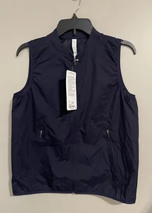 Chaleco Lululemon Like The Wind Cremallera Azul Marino Medianoche Talla 6 - Imagen 1 de 6