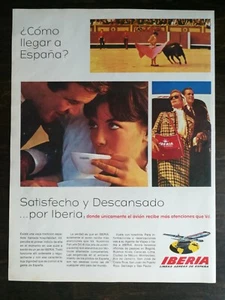 Anuncio Original Iberia Airlines Español Español Página Completa 1965 Vintage - 721e - Imagen 1 de 1
