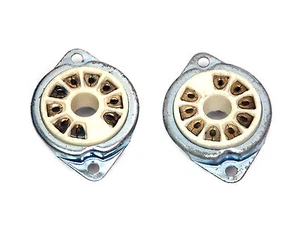 40 Stck. Vintage NOS Keramik Tupe Sockel B9D 9P für PRIMAR BVA EL506 vernickelt - Bild 1 von 3