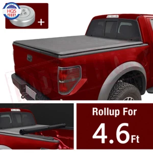 4'6" (54.4") Black Soft Roll Up Tonneau Cover For 2022 Ford Maverick Short Bed - Picture 1 of 12