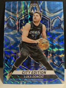 Luka Doncic 2023-24 Panini Mosaic Basketball City Edition Blue Mosaic Prizm - Bild 1 von 2