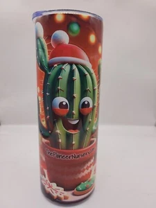 All I want is Cactus Santa Christmas Cactus 20oz Stainless Steel Tumbler #20058 - Picture 1 of 3