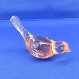 Estatuilla de colección de pájaro de vidrio artístico de Westmoreland rosa - Imagen 1 de 3