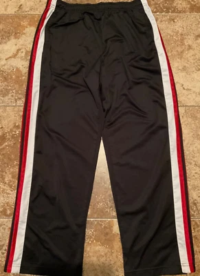 VINTAGE PROSPIRIT Y2K TEARAWAY BASKETBALL PANTS ( 38”-40” ) BRED WHITE PREOWNED - Image 1 of 4