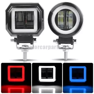 3inch LED Work Light Halo Angel Eye DRL Spot Pod Driving Offroad SUV ATV Truck - Picture 1 of 14