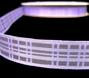 5 Yards Solid Semi Sheer Plaid Ribbon 5/8"W - 7/8"W Purple Green Pink Red - Picture 1 of 5