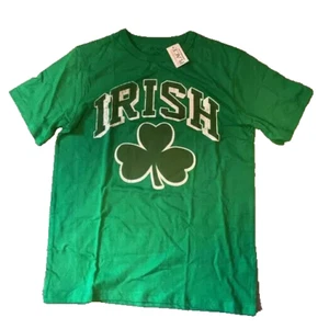 BOY'S LUCKY IRISH SHAMROCK GREEN XL-14 T-SHRIT - Picture 1 of 1