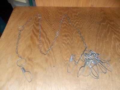 Corda pesce vintage 69" in metallo con 11 ganci totali timbrata Giappone 12/24 - Immagine 1 di 4