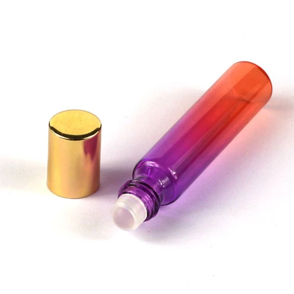 Botellas enrollables de vidrio premium de 10 ml con colores brillantes para aceites esenciales Foto 1 de 4