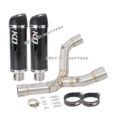 Silenciador de carbono para sistema de escape tubo medio 51 mm para Honda CRF450R CRF450RX 2015-2016 Foto 1 de 4