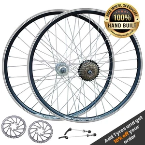 26" 27.5"(650b) 29" MTB Bike Front Rear Disc/Rim Brake Wheel Set 6/7/8/9 Speed - Picture 1 of 8
