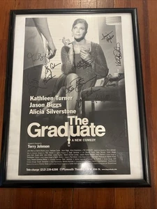 The Graduate Hand Signed Broadway Window Card Kathleen Turner Jason Biggs - Picture 1 of 13