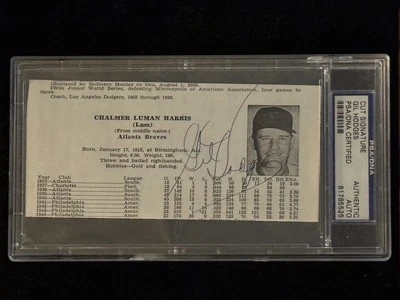 Gil Hodges Signed Cut Autograph Auto Brooklyn Dodgers HOF PSA DNA Certified - Image 1 of 2