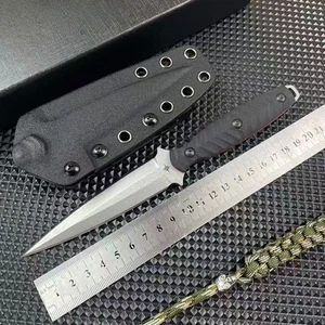 Nuevo cuchillo de caza daga táctica mango G10 hoja doble filo M390 8"" VTH44 - Imagen 1 de 9