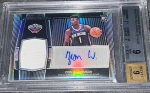 2019-20 OBSIDIAN ZION WILLIAMSON SILVER HOLO ROOKIE AUTO #’D /75 BGS 9 MINT - Picture 1 of 2
