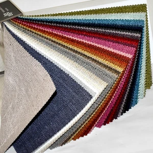 FABRIC SAMPLE BOOK Multi-Color HEATHER Linen-Look Texture 40pcs LOT Brights - Picture 1 of 22