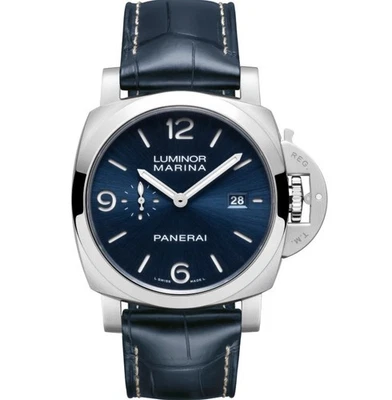Reloj Hombre Panerai Luminor Marina Automático Esfera Azul Cuero 44 mm PAM03313 Foto 1 de 2