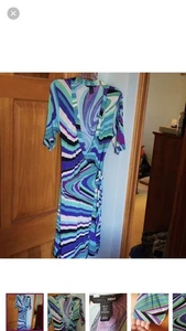 Vestido envolvente H&M viscosa sedosa jersey talla 12 se ajusta a M a L - Imagen 1 de 5