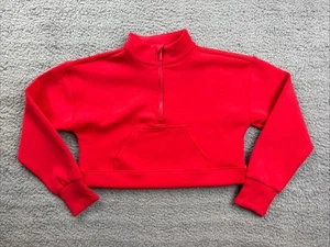 All in Motion Girl's Size Medium (8) Sandwash 1/2 Zip Sweatshirt Red - Picture 1 of 6