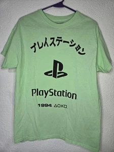 Camiseta PlayStation Para Hombre Mediana Verde Japonesa 1994 Gráfica Videojuego Sony - Imagen 1 de 7