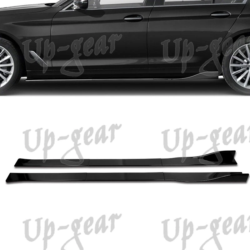 Falda lateral negra pintada universal balancín divisores difusor labio 86" x 4" 6 piezas Foto 1 de 4