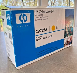 HP 641A Yellow Toner Cartridge C9722A NEW OEM Genuine LJ 4600 4610 4650 - Picture 1 of 5
