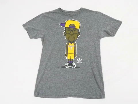 Adidas NBA Dwight Howard Lakers Graphic Gray Shirt Size Medium Cover