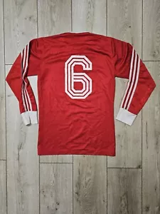 ADIDAS VINTAGE WEST GERMANY 70s 80s FOOTBALL SHIRT ROT SOCCER TRIKOT LANG M - Bild 1 von 9