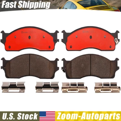 Juego de pastillas de freno de disco cerámico delanteras NAO Brembo para Dodge Ram 1500 2500 3500 P18008N Foto 1 de 3