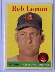 1958 Topps Bob Lemon Cleveland Indians #2 βοΈπ₯π― Originale - Foto 1 di 2