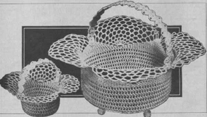 Vintage 1915 Decorative Crochet Basket PATTERN ONLY - Picture 1 of 1