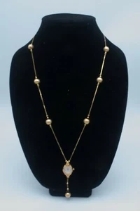 Estate 31" Yellow Gold Tone Necklace Collezio Watch Face Pendant/Untested/ - Picture 1 of 5