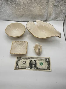 Juego de 4 platos de baratija LENOX Special Swan Dove hechos en EE. UU. Bone China - Imagen 1 de 11