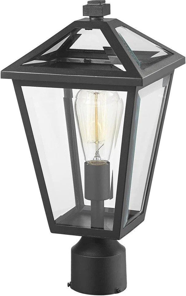 Z-Lite 579phmr Black Talbot 17"h Outdoor Single Head Post Light