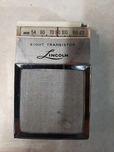 Vtg tested working 1964 Lincoln Lancer 8-Transistor AM Radio, TR-1820,  - Picture 1 of 7